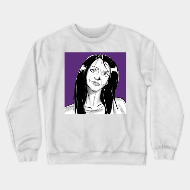 natalie imbruglia ecopop portrait in sketchbook Crewneck Sweatshirt by jorge_lebeau